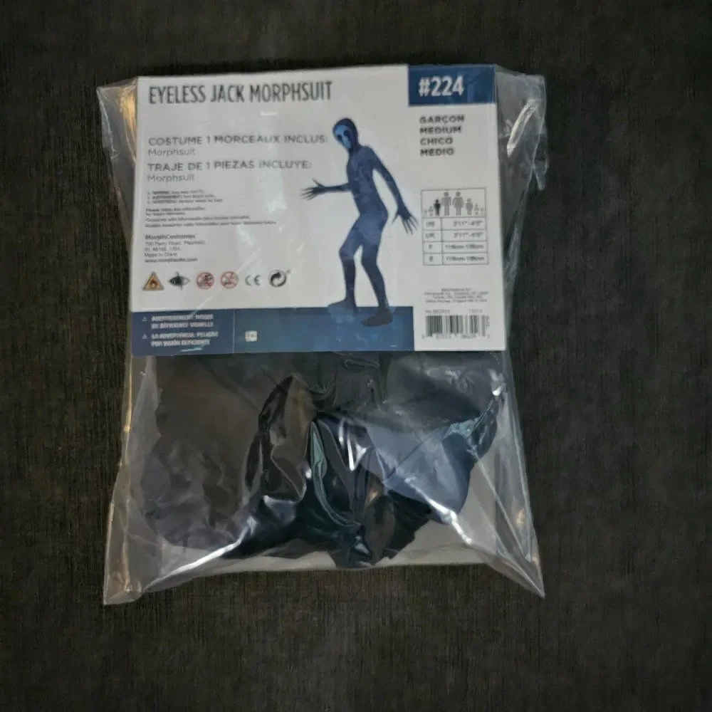 Morphsuits Eyeless Jack Costumes, Scary Jeff The Killer Skinwalker Costume Kids
